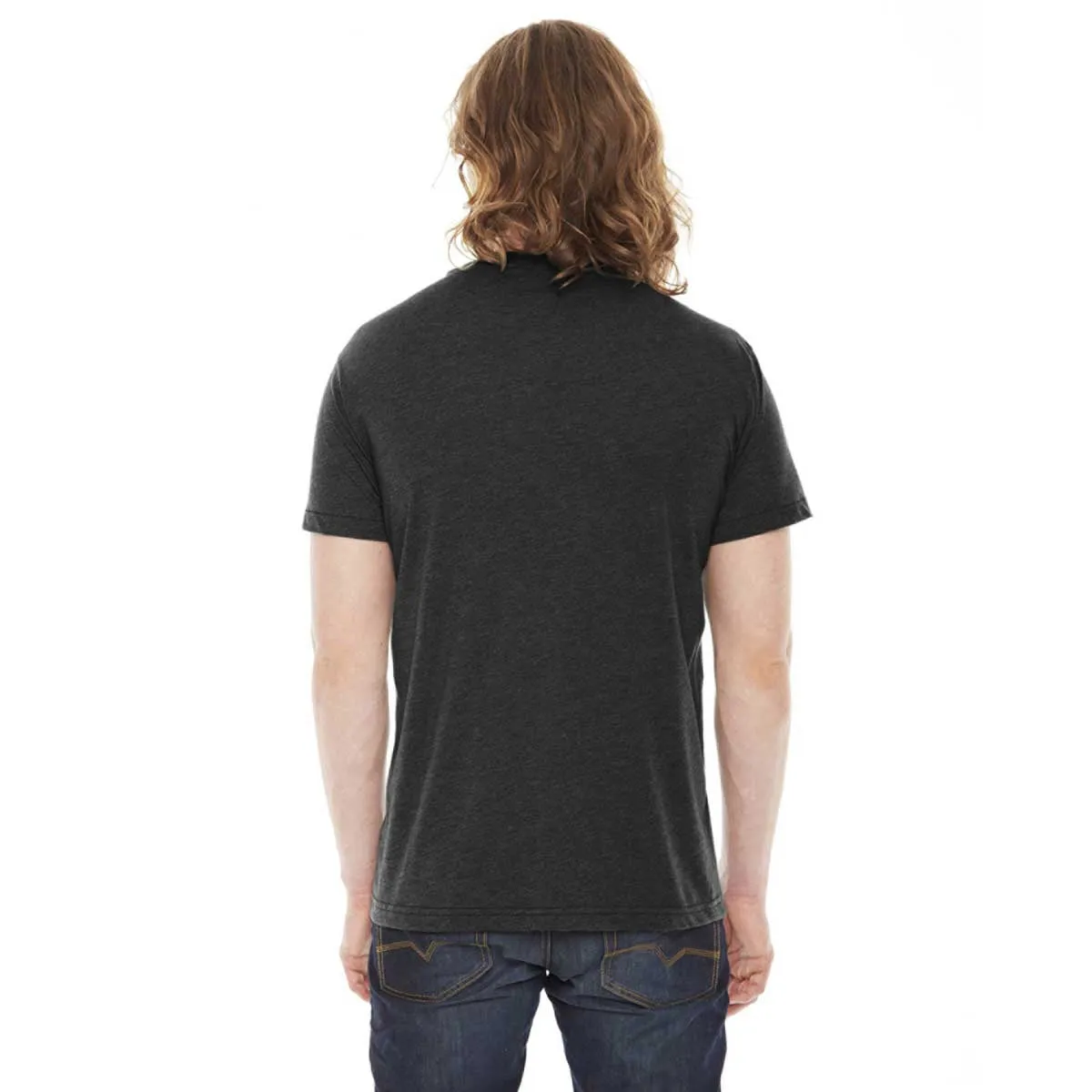 American Apparel Unisex Heather Black 50/50 Short Sleeve Tee