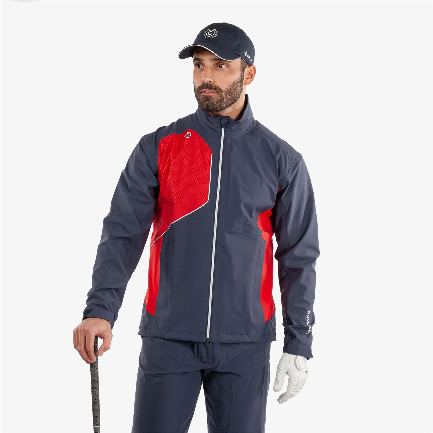 Ames PERTEX Waterproof Jacket Navy/Red - 2024