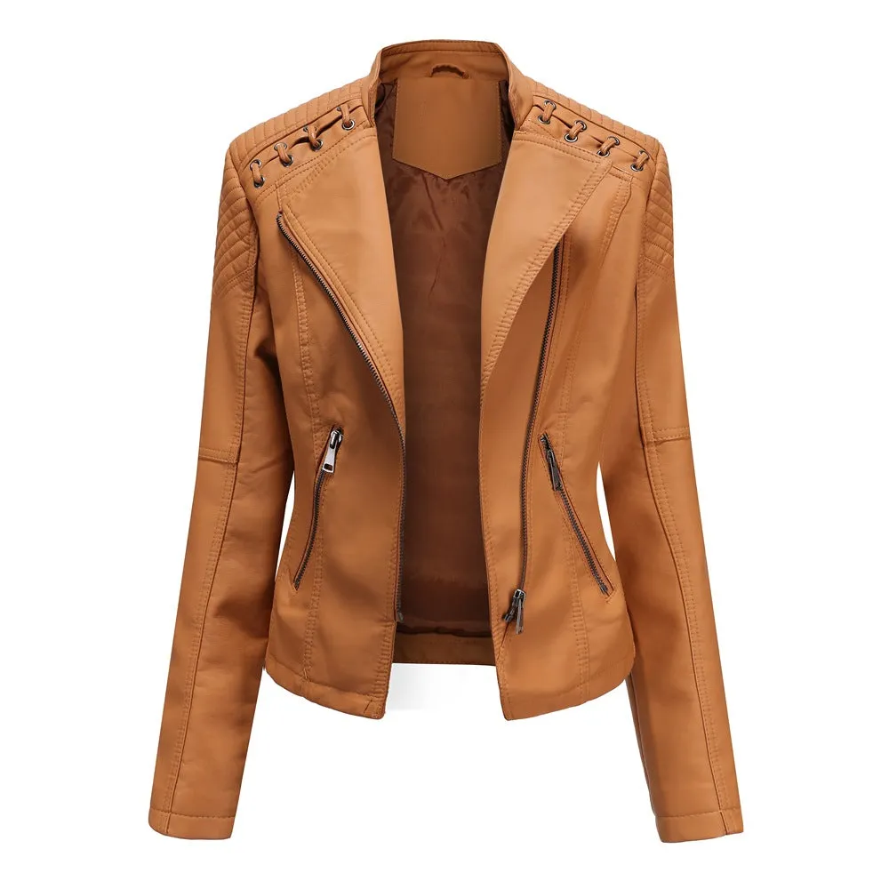 Amy slim fit women's leather jackets