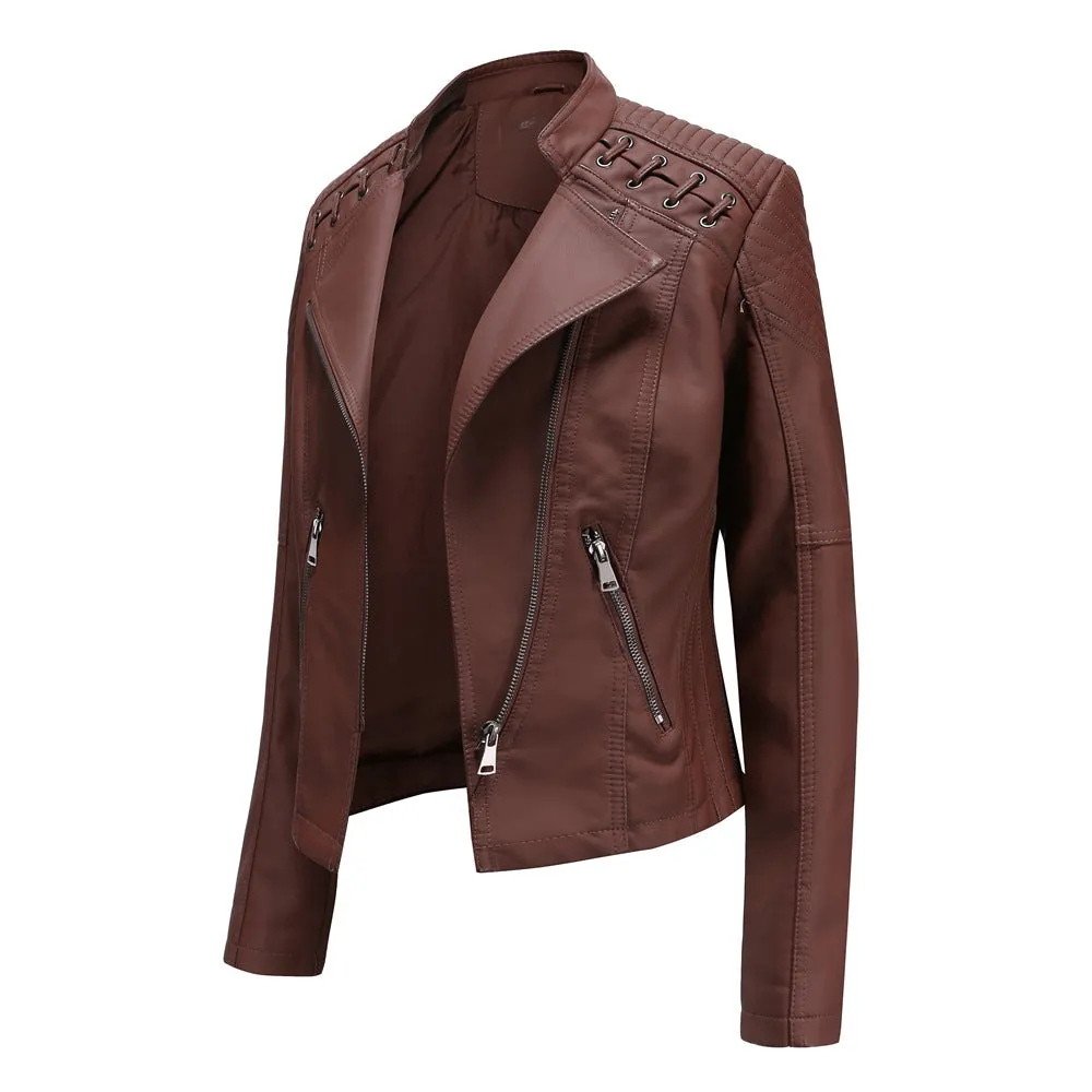 Amy slim fit women's leather jackets