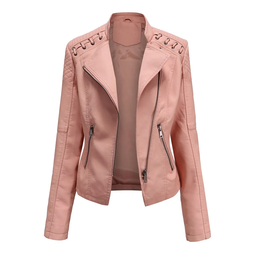 Amy slim fit women's leather jackets