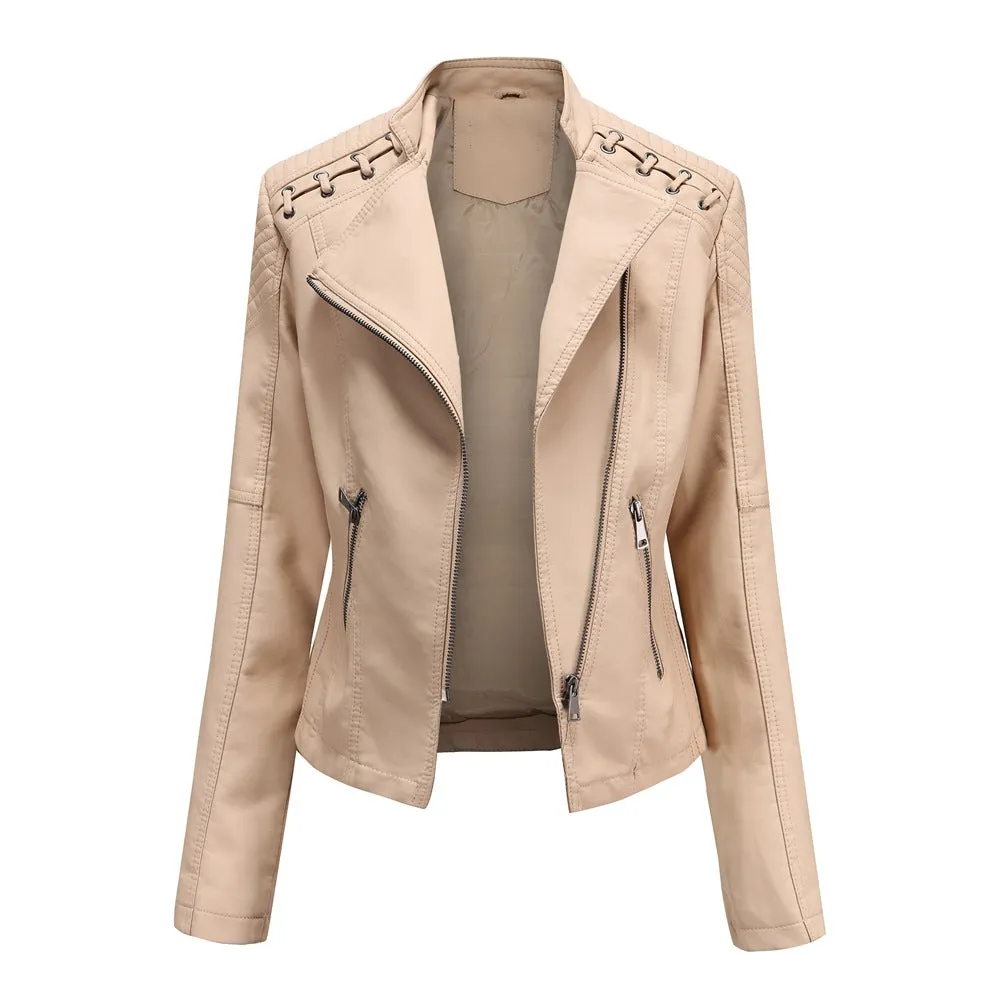 Amy slim fit women's leather jackets