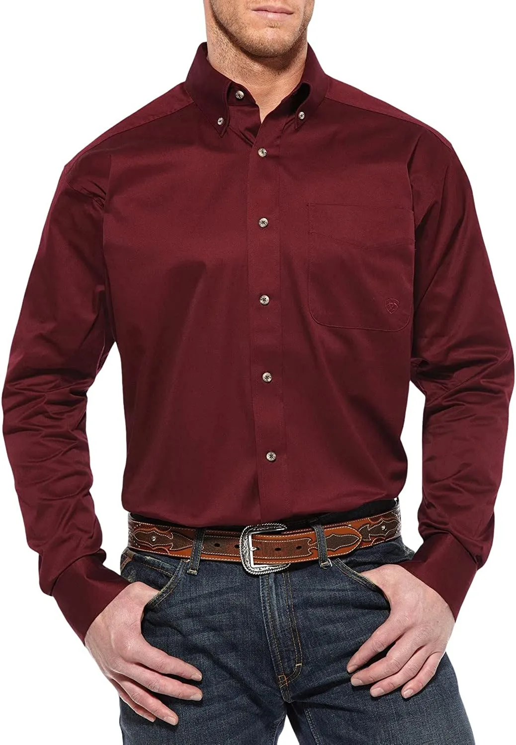 Ariat Men's Solid Twill Classic Fit Shirt