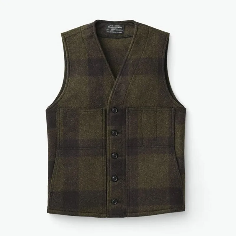 Ashore Shop Autumn Winter Lumber Style Outdoor Indoor Button Vneck Vest