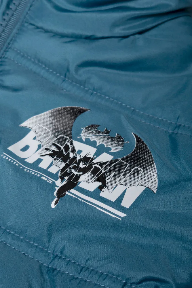 Batman Puffer Jacket Teal