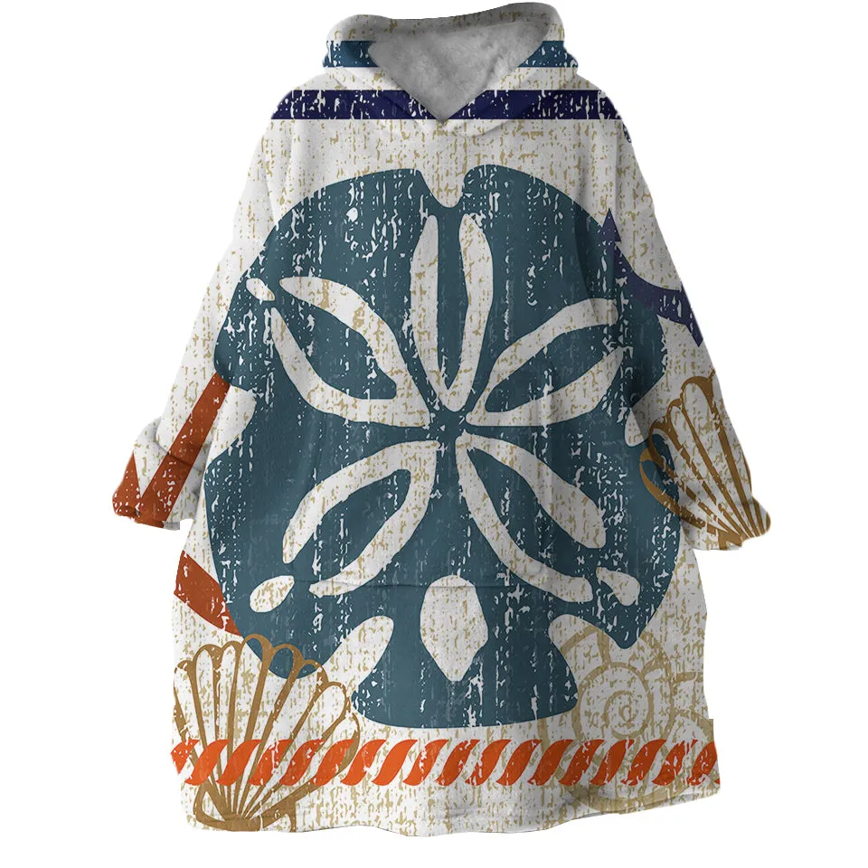 Beachy Sand Dollar Wearable Blanket Hoodie