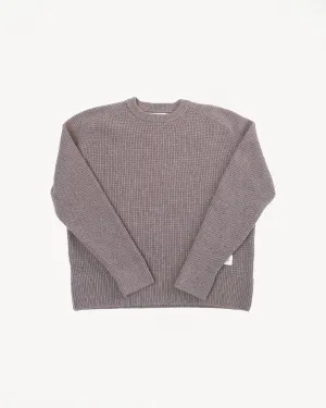 BLADE02.06 - Merino Wool Cashmere Blend Waffle Pullover Relaxed Fit - Grain