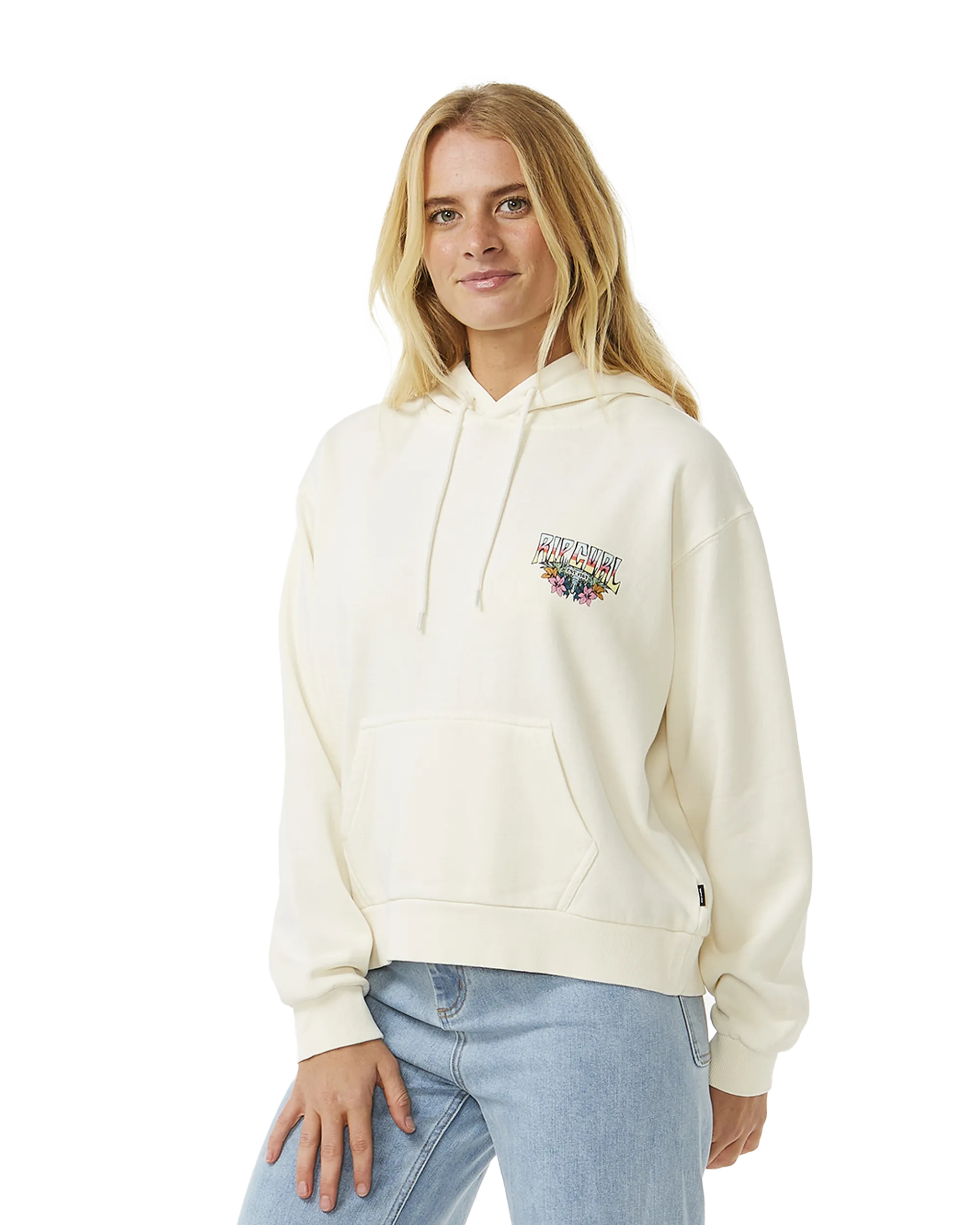 Block Party Relaxed Hoodie in Bone