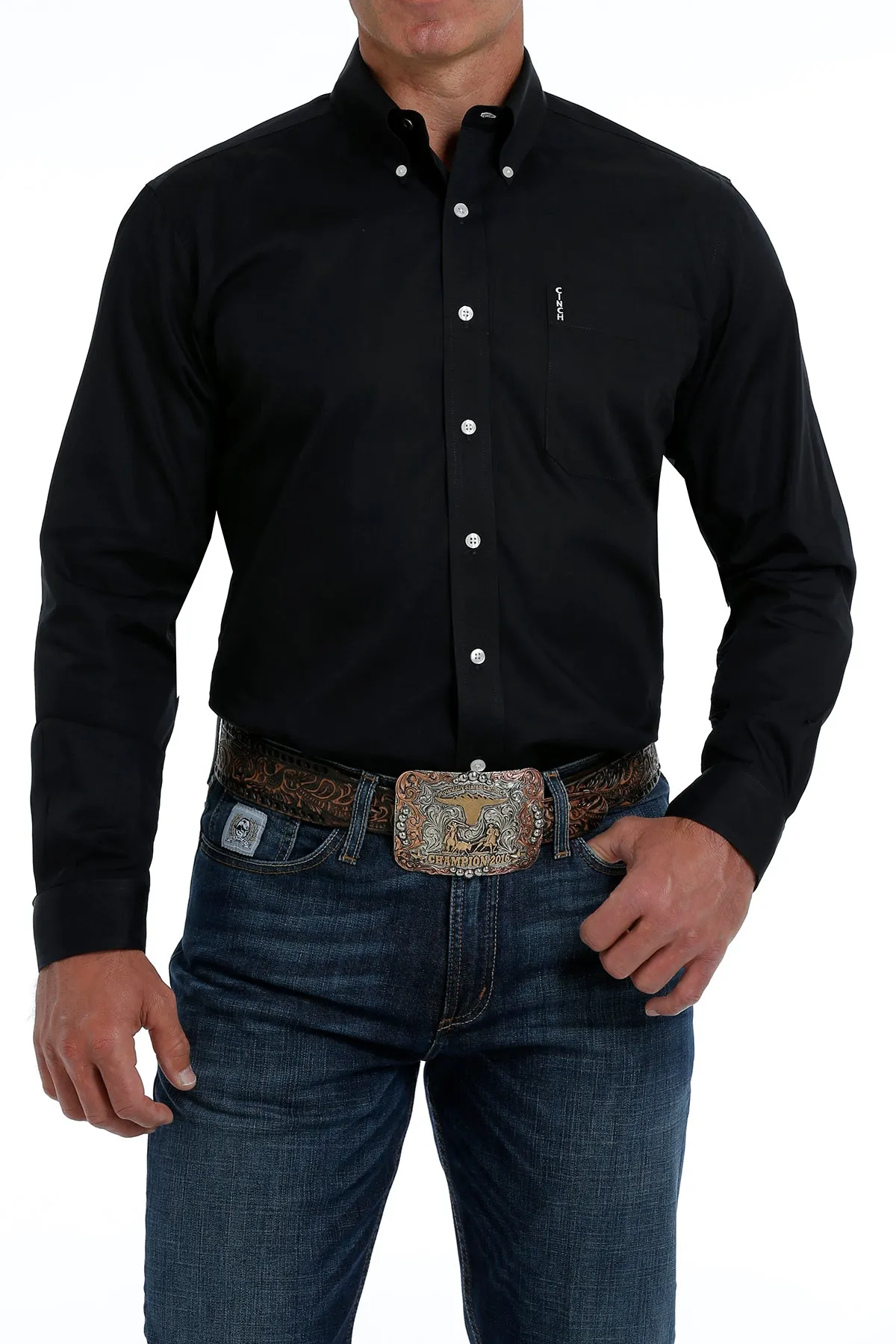 Cinch Black Modern Fit Men's Shirt