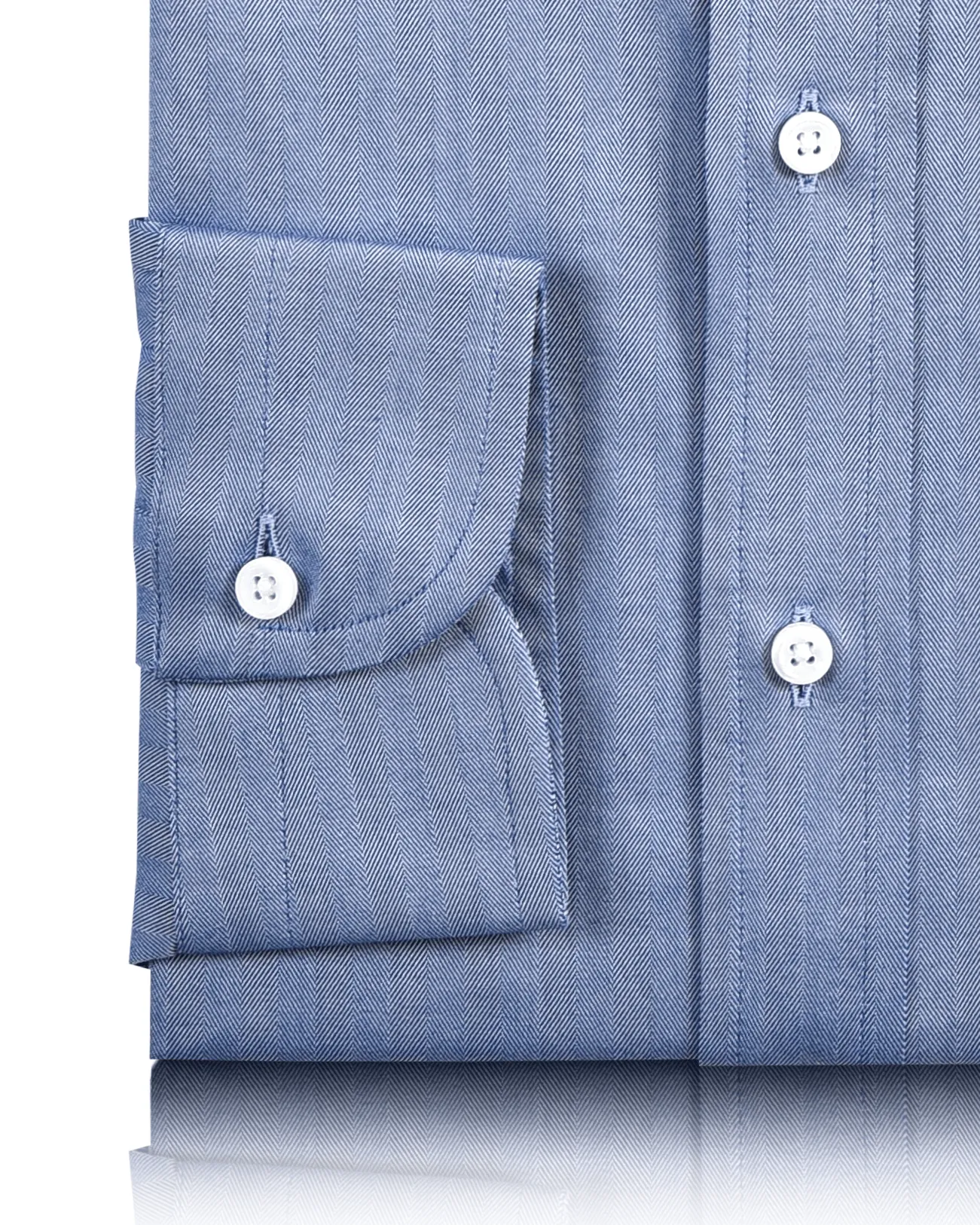 Classic Blue Herringbone Shirt