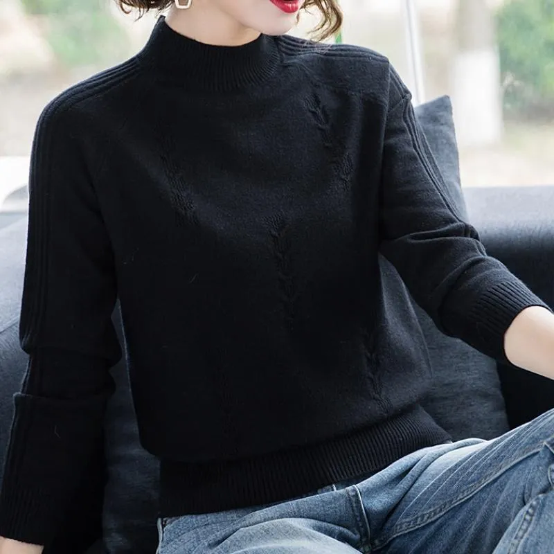 Cozy Turtleneck Knit Sweaters with Long Sleeves