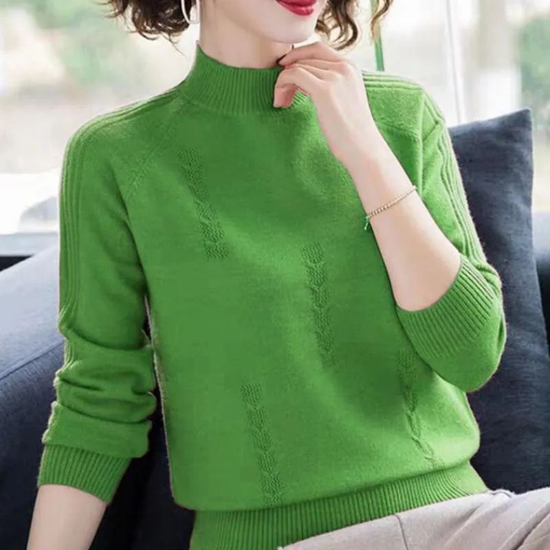 Cozy Turtleneck Knit Sweaters with Long Sleeves