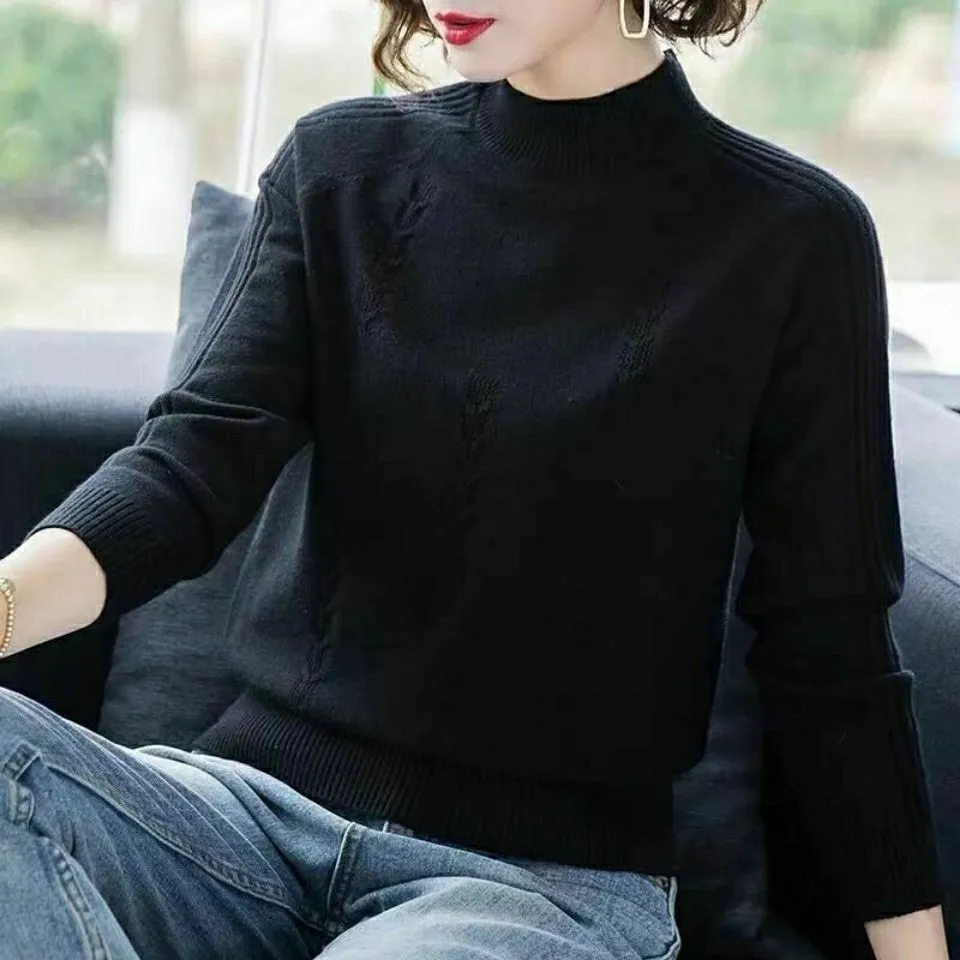 Cozy Turtleneck Knit Sweaters with Long Sleeves