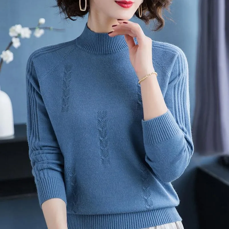 Cozy Turtleneck Knit Sweaters with Long Sleeves