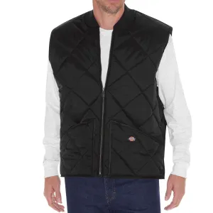 Dickies Men's Diamond Stitch Nylon Vest, Black