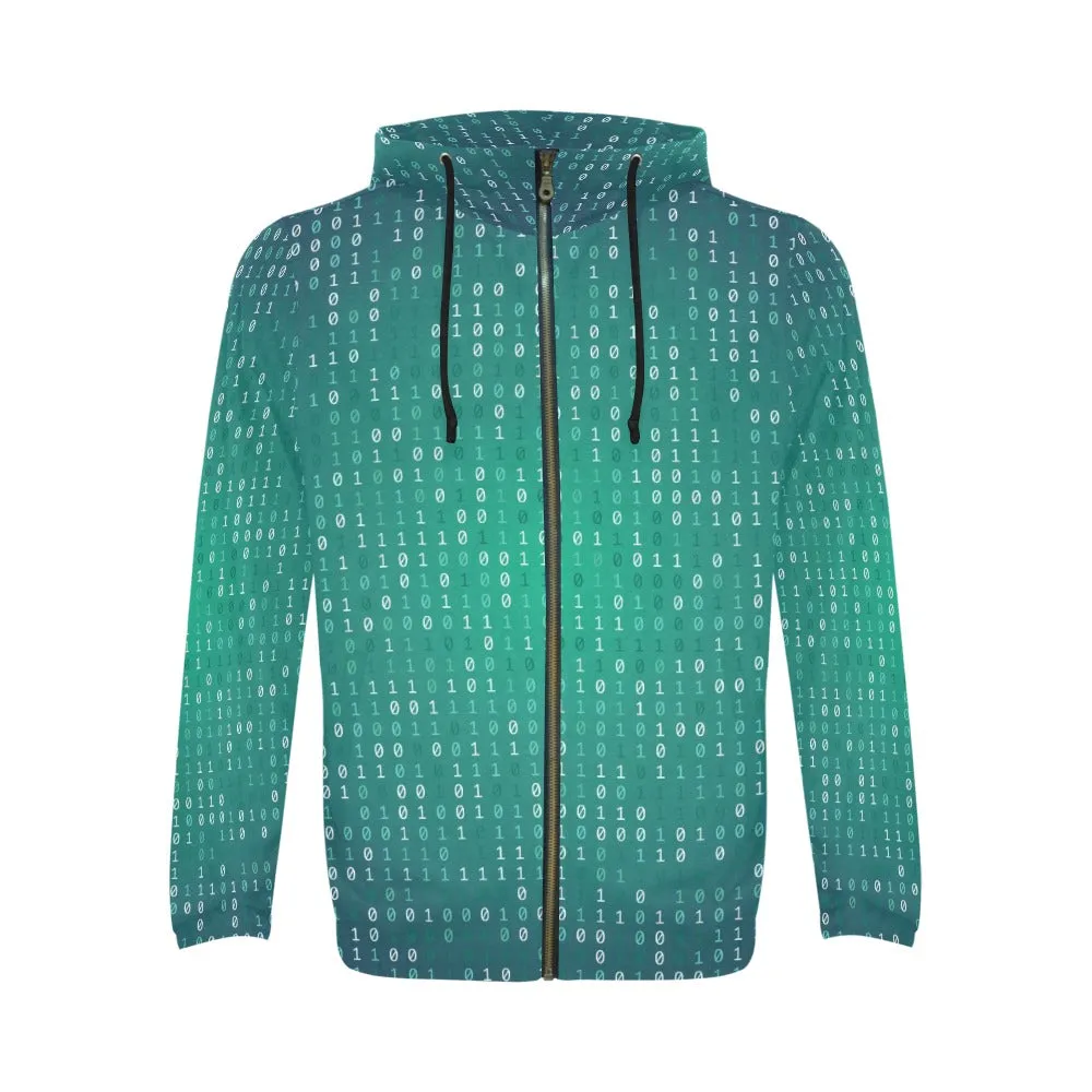 Digital Classic Zip Illuminating Emerald Hoodie