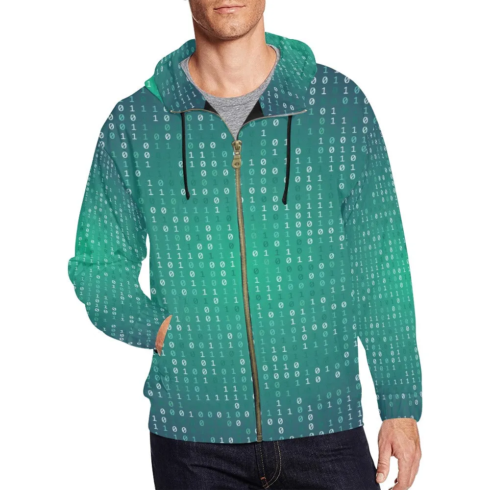 Digital Classic Zip Illuminating Emerald Hoodie