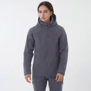 FHM Stream Water Resistant Softshell Jacket with Hood Grey