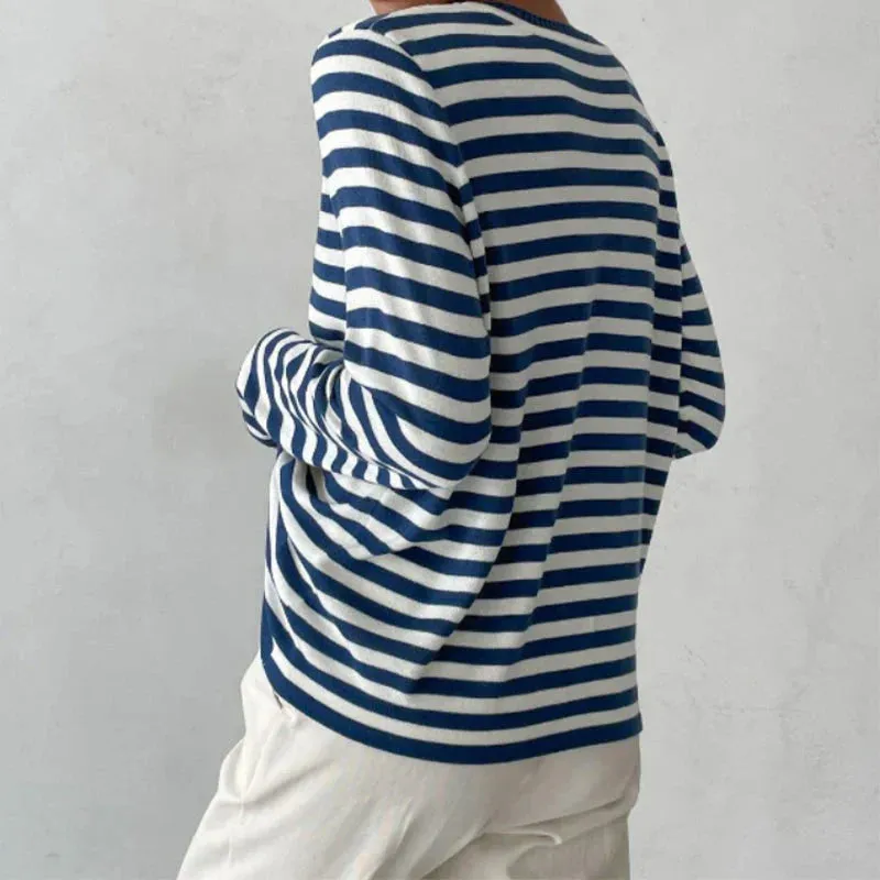 Ivyshape | Comfortable Striped Cotton Shirt