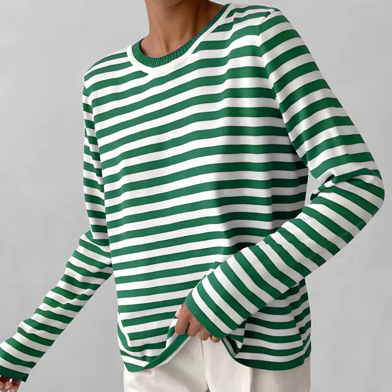 Ivyshape | Comfortable Striped Cotton Shirt