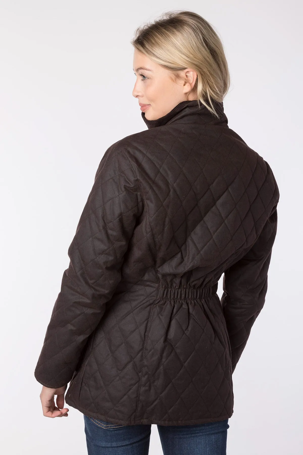 Ladies Diamond Quilted Wax Jacket - Wrelton