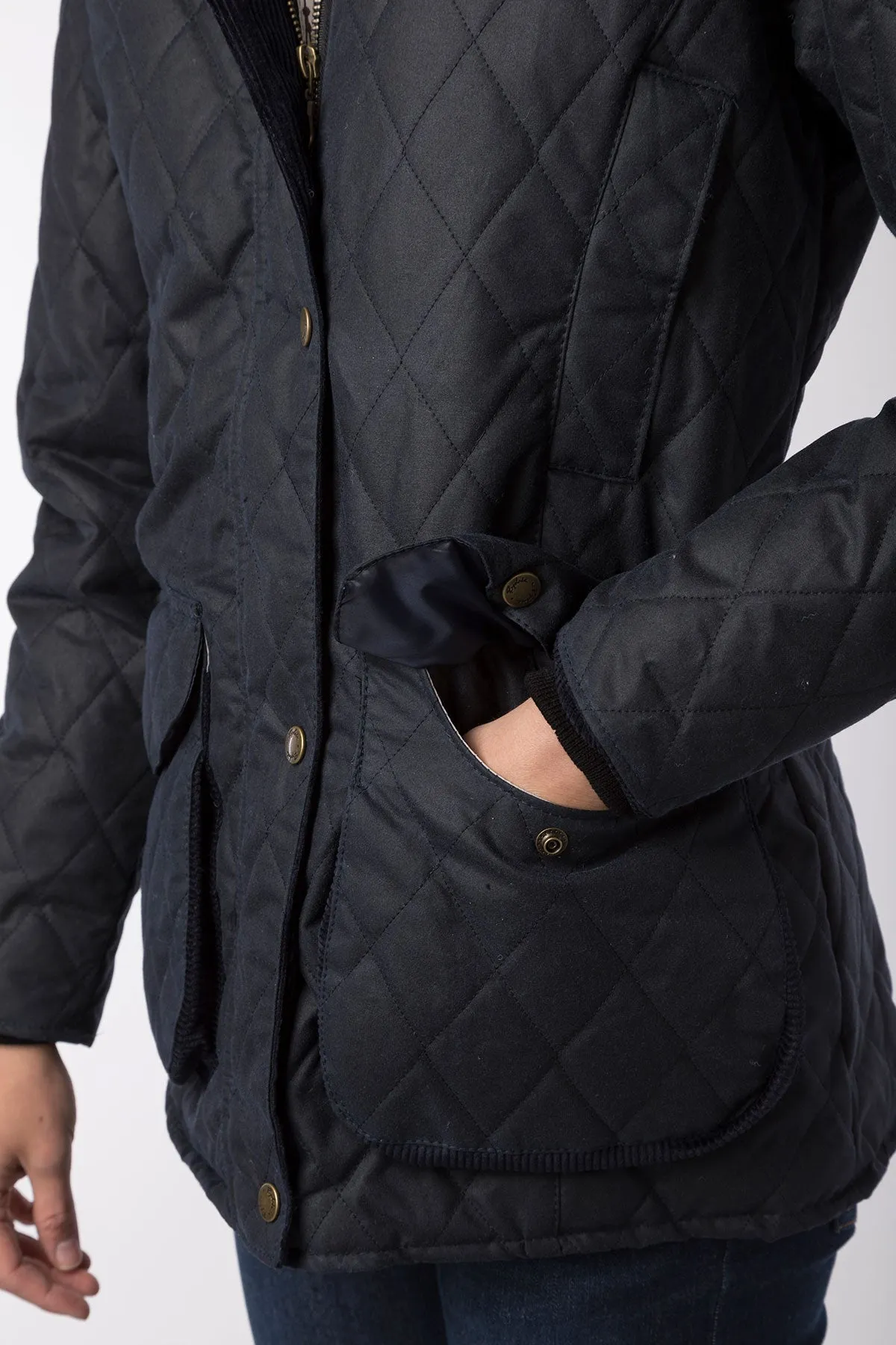 Ladies Diamond Quilted Wax Jacket - Wrelton