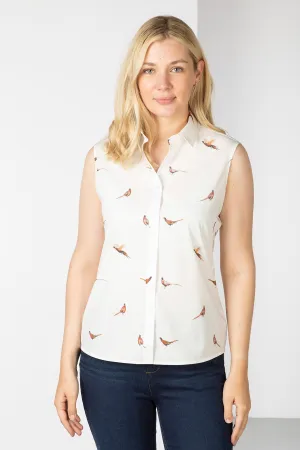 Ladies Sleeveless Shirt With Collar - Wistow II