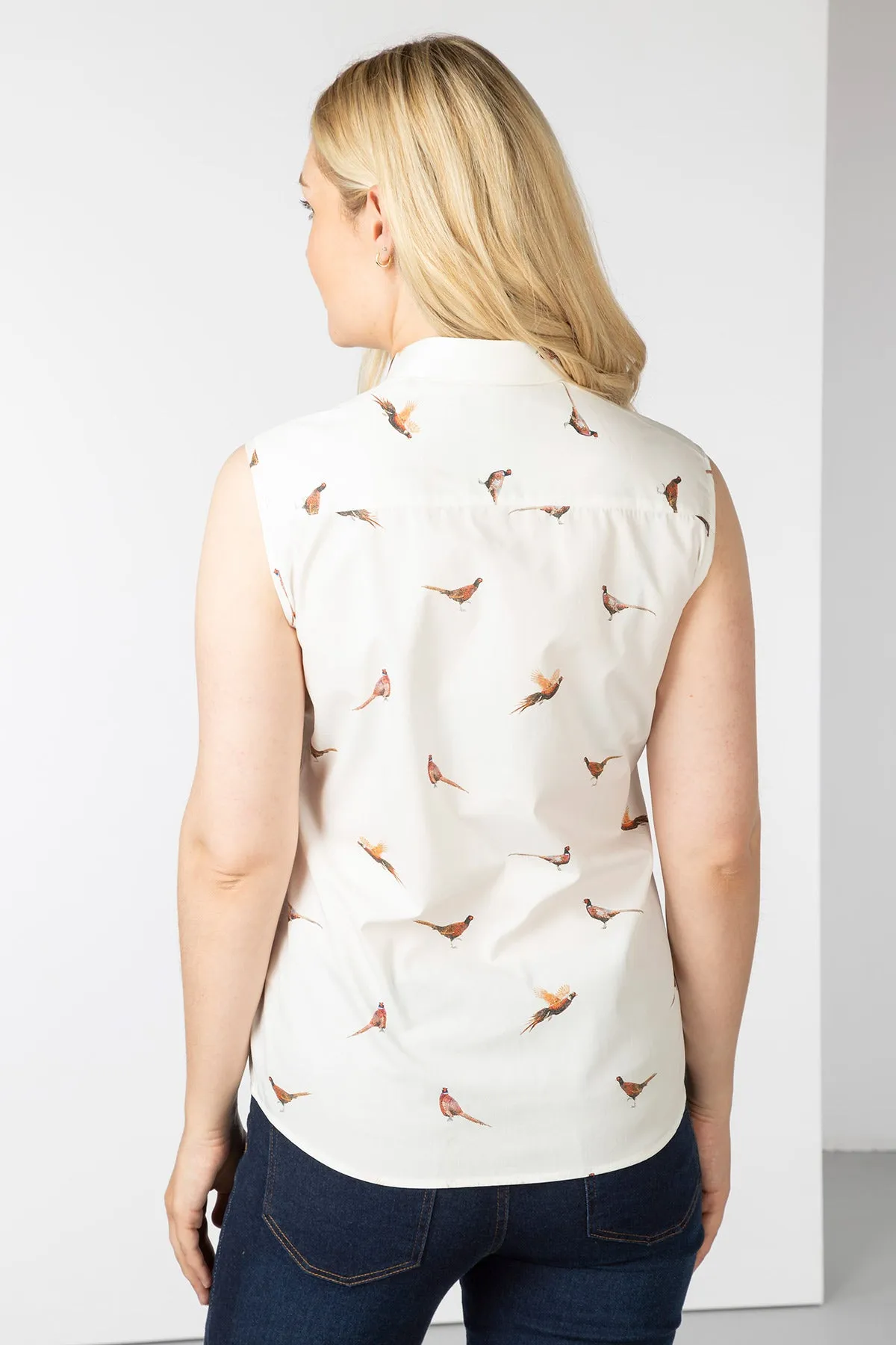 Ladies Sleeveless Shirt With Collar - Wistow II