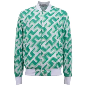 Lux Printed Sharp Nylon Bomber Green 3D Bridge Monogram - SU22