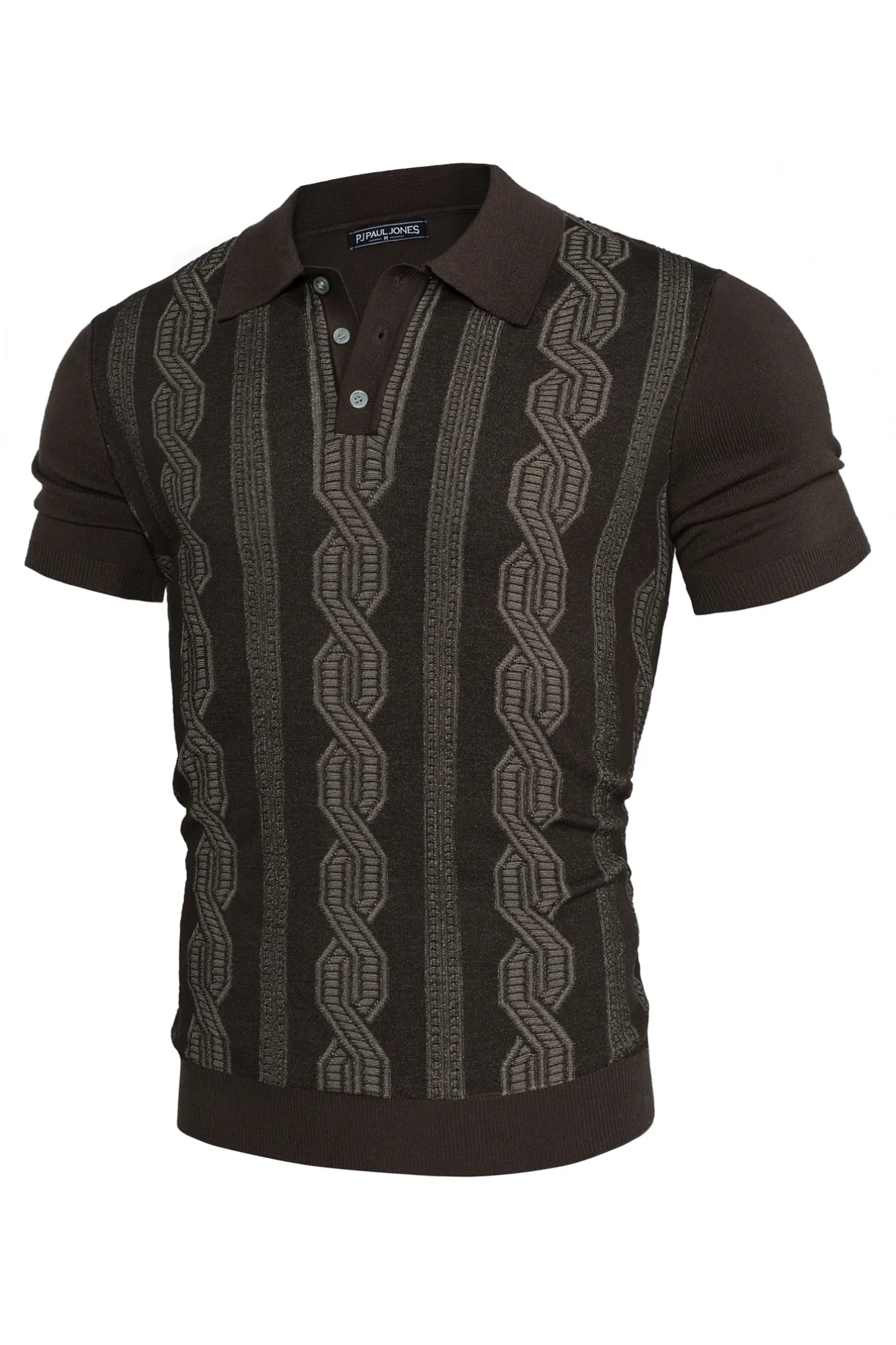 Men Contrast Color Knitted Polo-Shirt Short Sleeve Lapel Collar Knitwear Tops