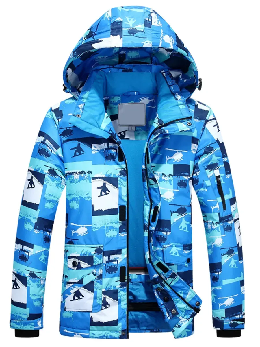 Men Skiing Snowboarding Shell Jacket Windproof