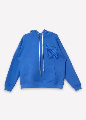 Men's Bellow Pocket Hoodie in Blue