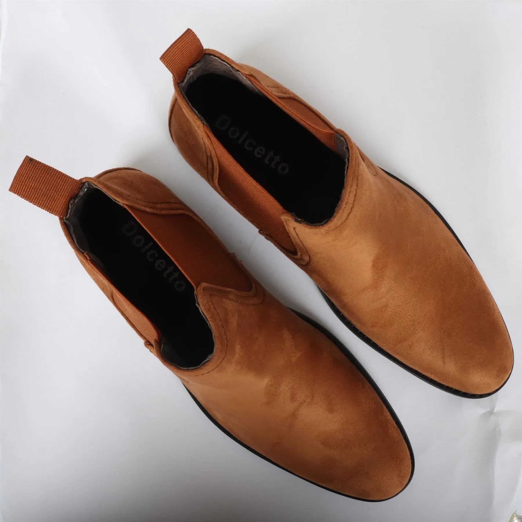 Men's Boots Slip On Suede Leather Lined Chelsea Ankle Shoes