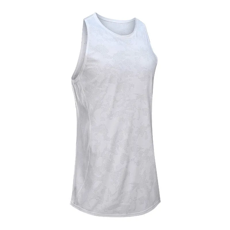 Men's Fitness Undershirt Outdoor Running Gym Quick Dry Sports Vests Summer Loose Breathable Sports Clothes