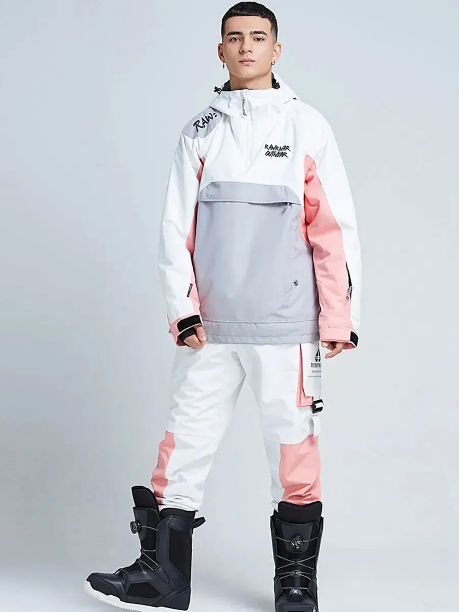 Men's Snowboard Jackets and Pants With Chest Pockets