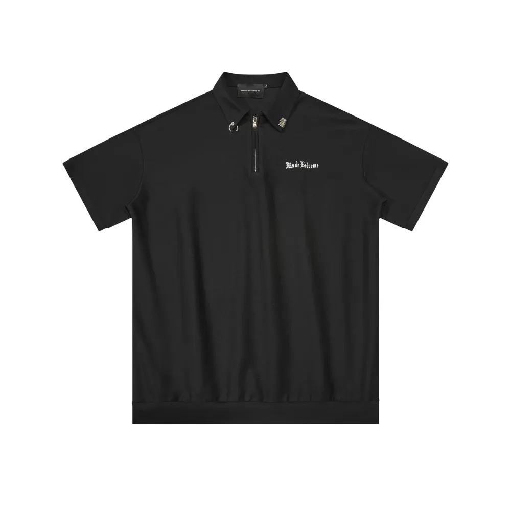 “Metal Bar Letters Polo” Shirts