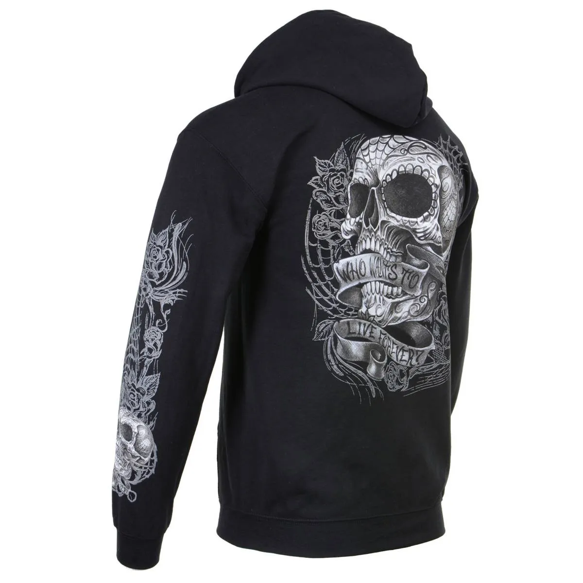 Milwaukee Leather MPMH118004 Men’s ‘Sweet Demise’ Black Hoodie with