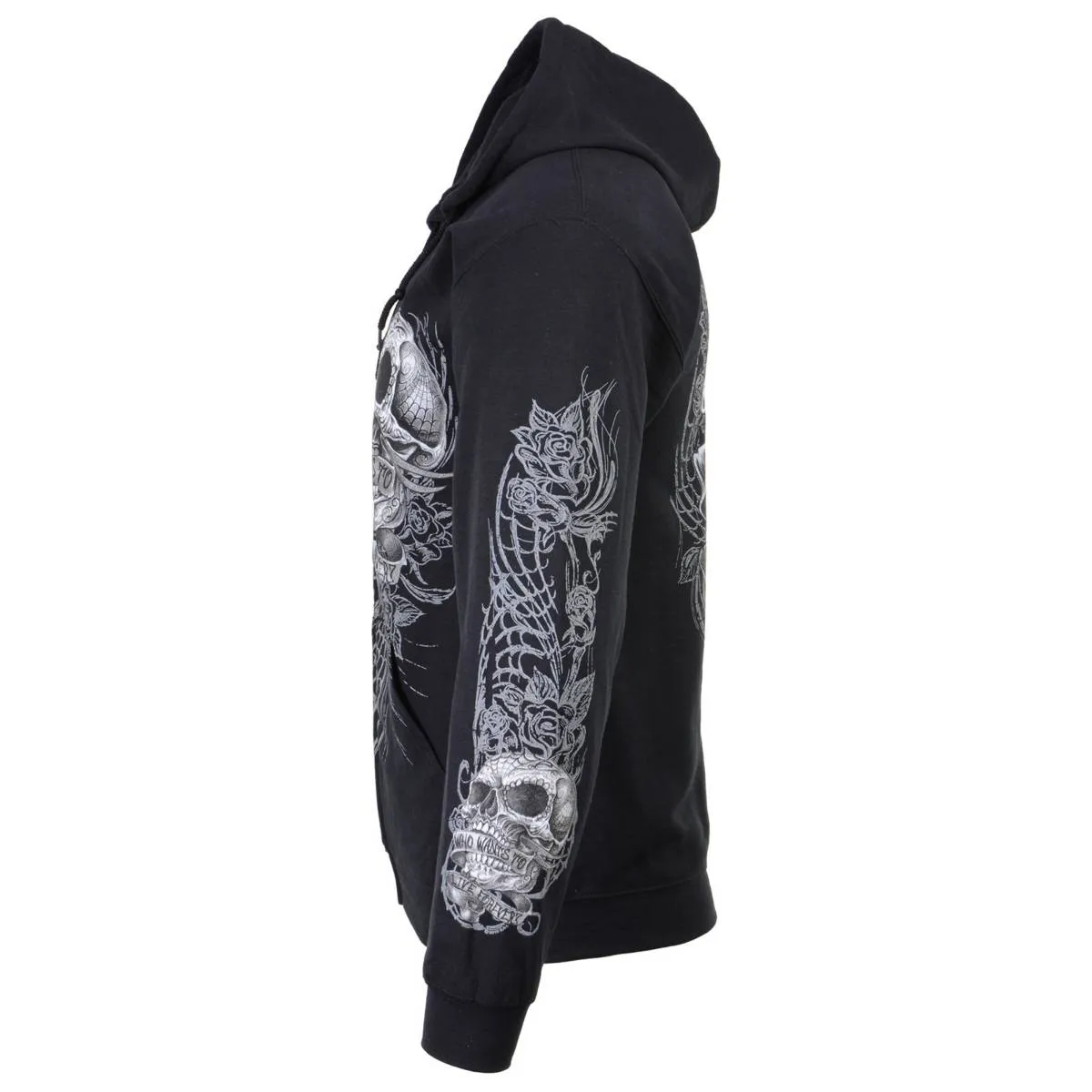 Milwaukee Leather MPMH118004 Men’s ‘Sweet Demise’ Black Hoodie with