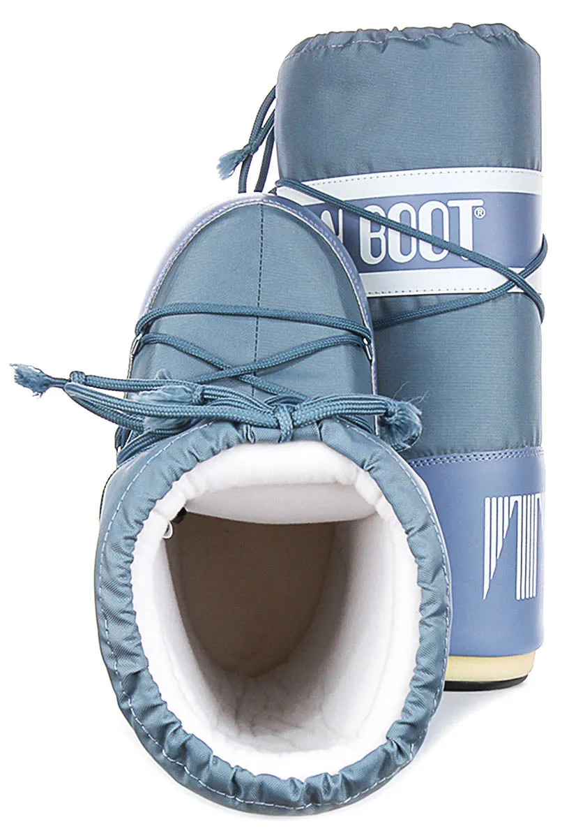 Moon Boot Icon Nylon In Blue White For Women