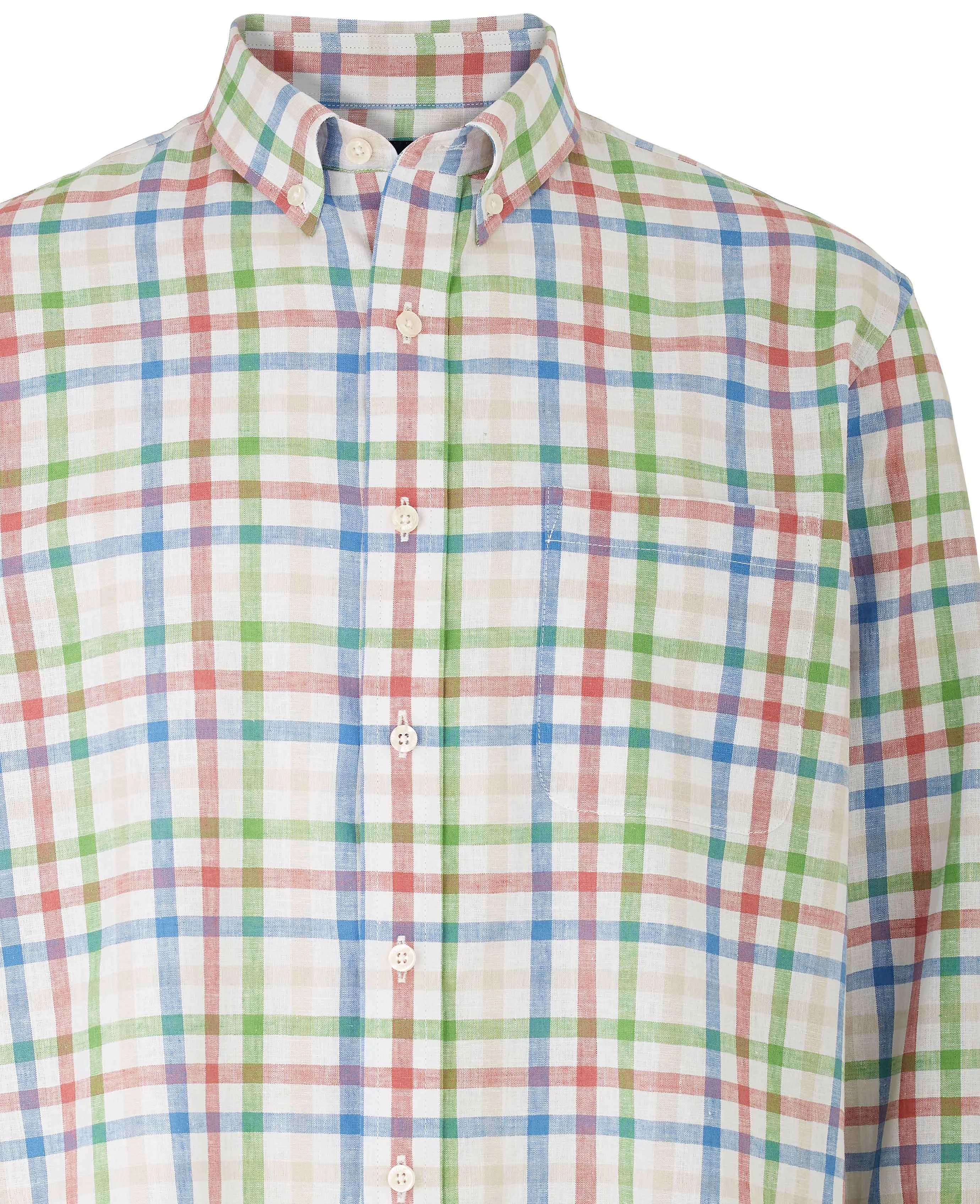 Multi Check Linen-Blend Shirt