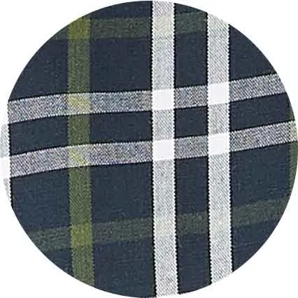 Navy White Khaki Check Button-Down Shirt