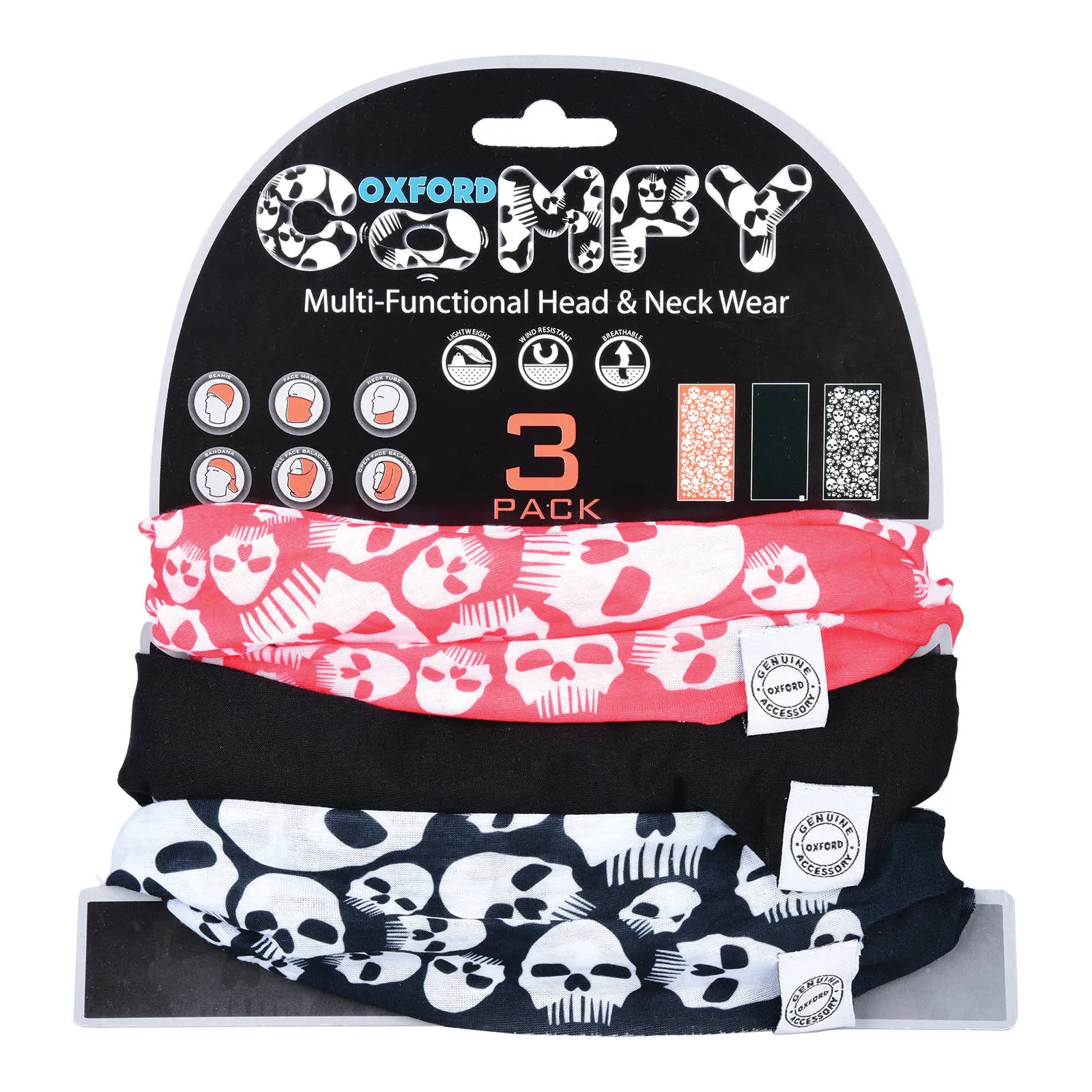 OXFORD COMFY SKULLS 3PACK