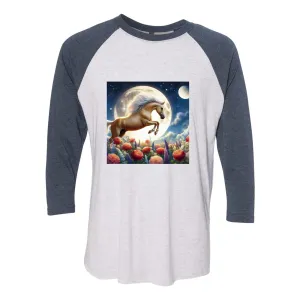 Palomino Moonshine Horse 3 4 Sleeve Raglan T Shirts