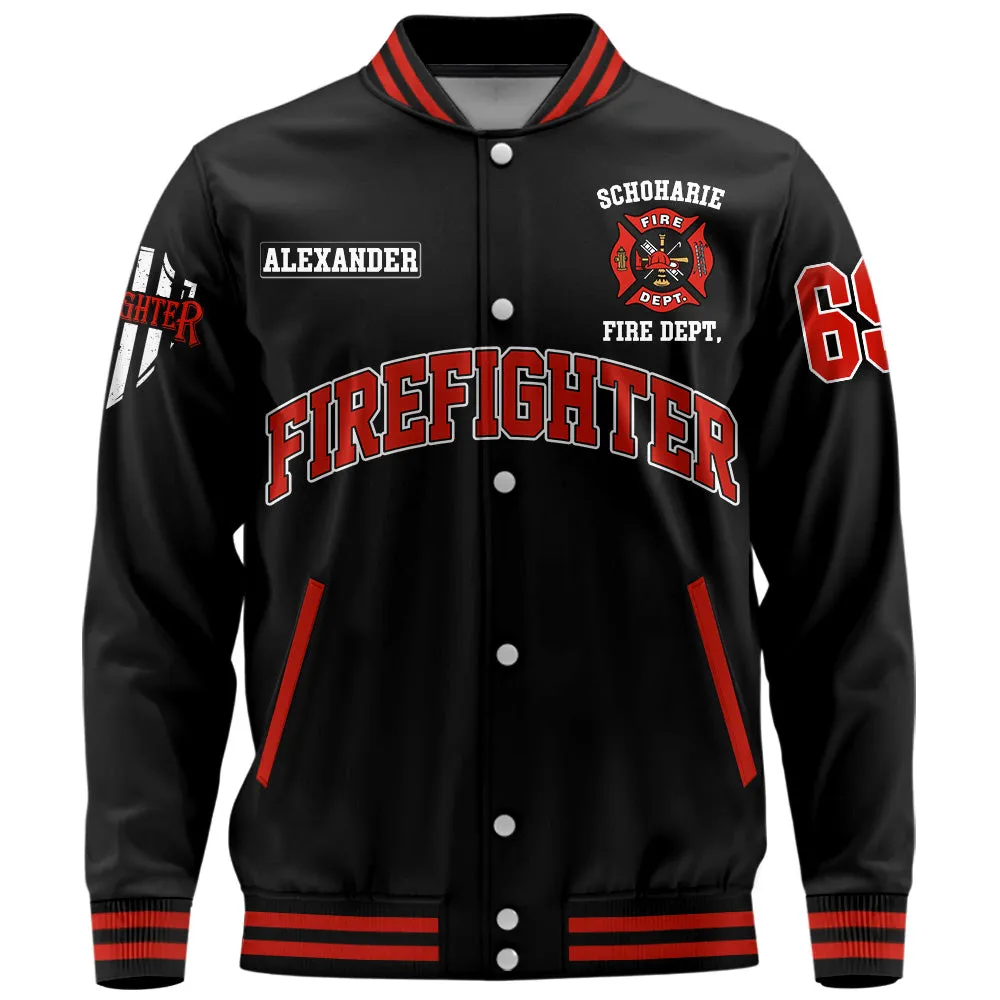 Personalized Baseball Jackets Firefighter Gift For Firefighters K1702