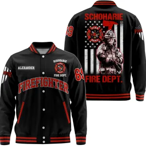 Personalized Baseball Jackets Firefighter Gift For Firefighters K1702