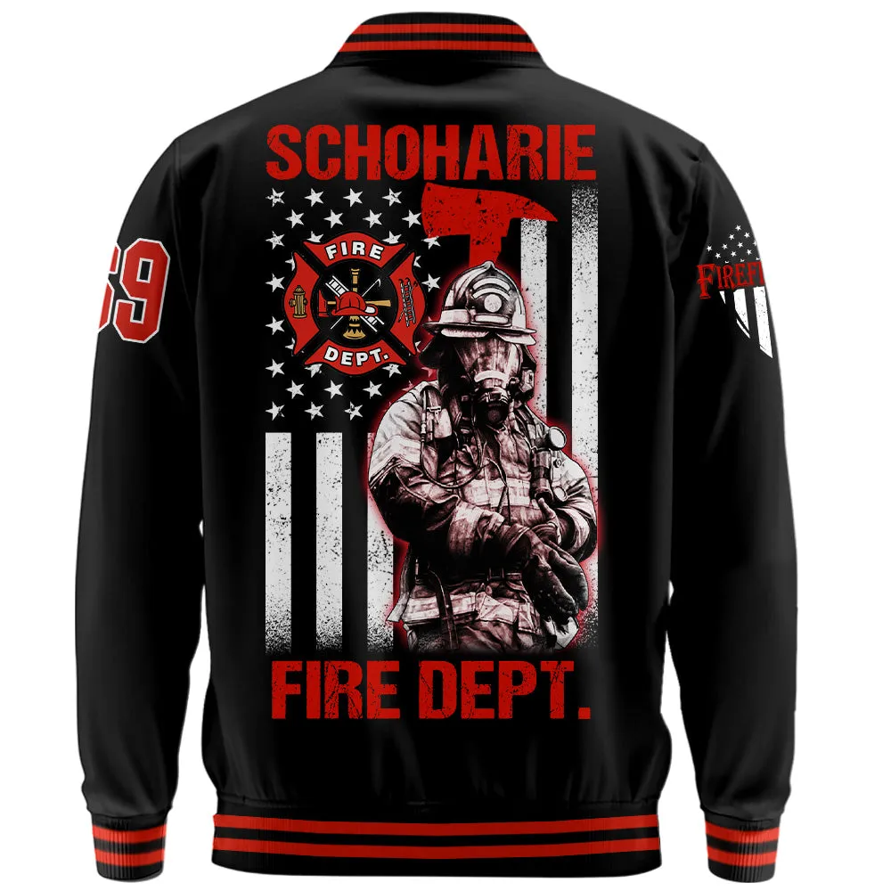 Personalized Baseball Jackets Firefighter Gift For Firefighters K1702