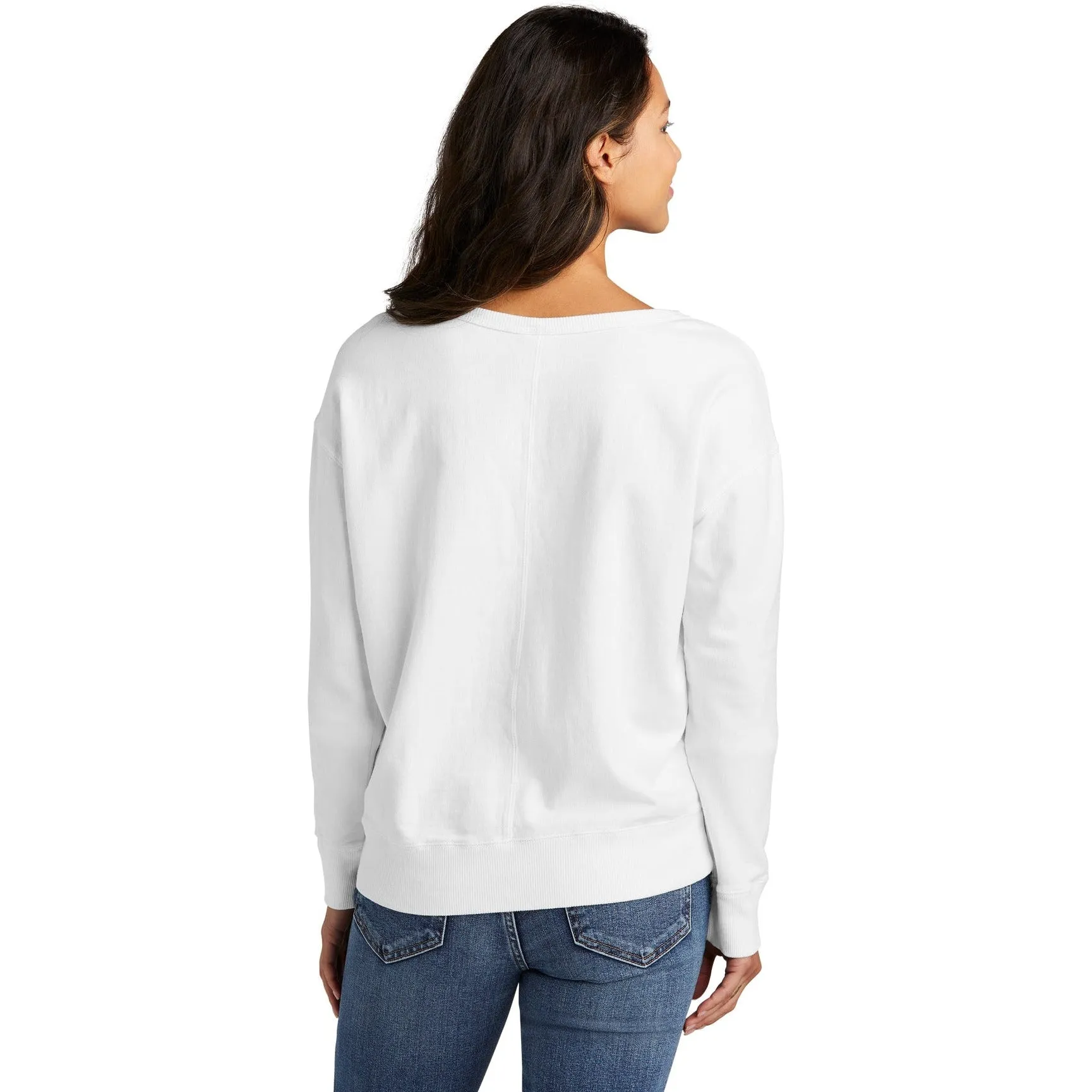 Port & Company Ladies Beach Wash Garment-Dyed V-Neck Sweatshirt