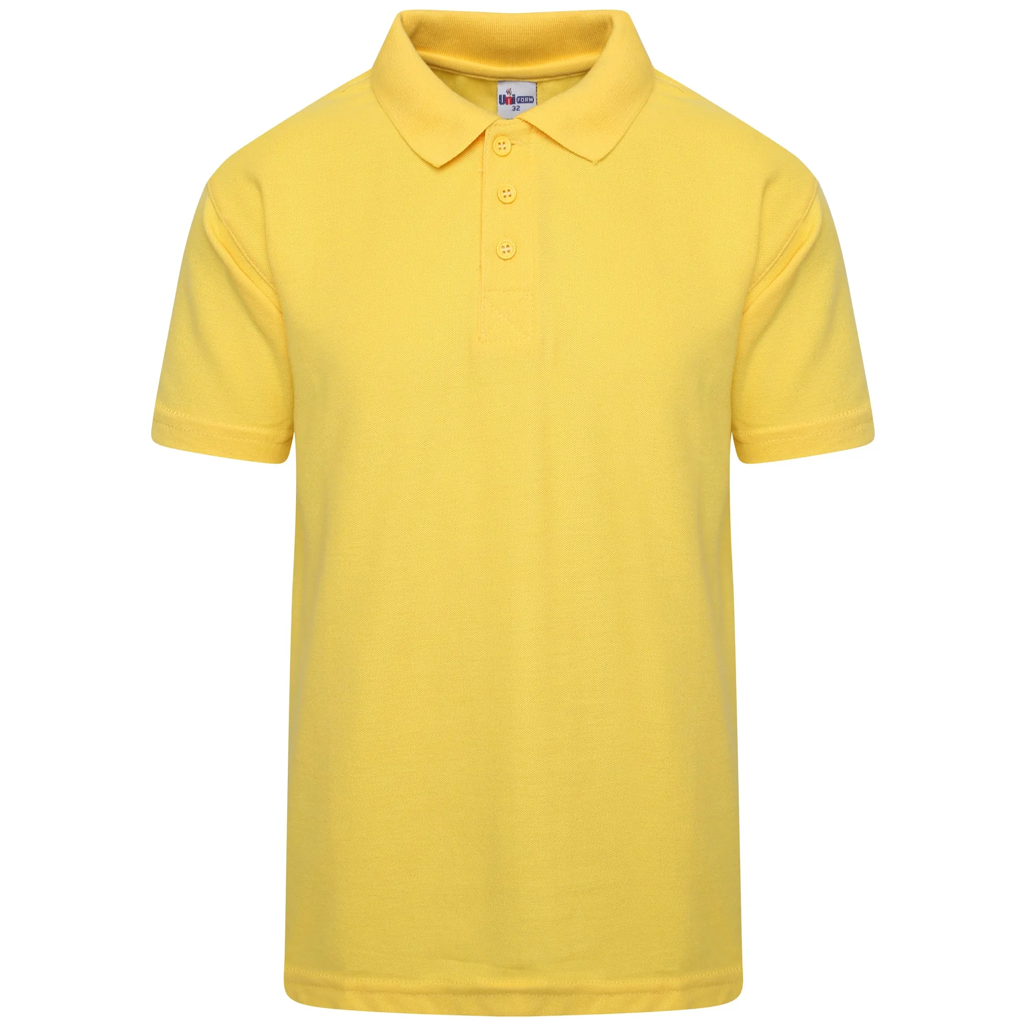 School Uniform Yellow Polo T Shirts Kids T Shirt Boys Girls Tee Top Sports