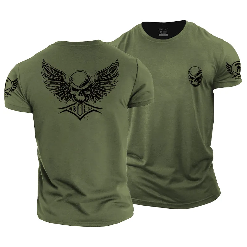 Skull Wings Cotton T-Shirt