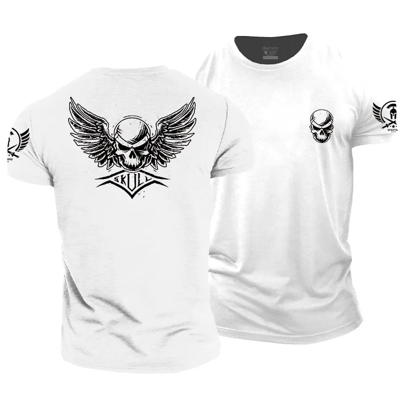 Skull Wings Cotton T-Shirt